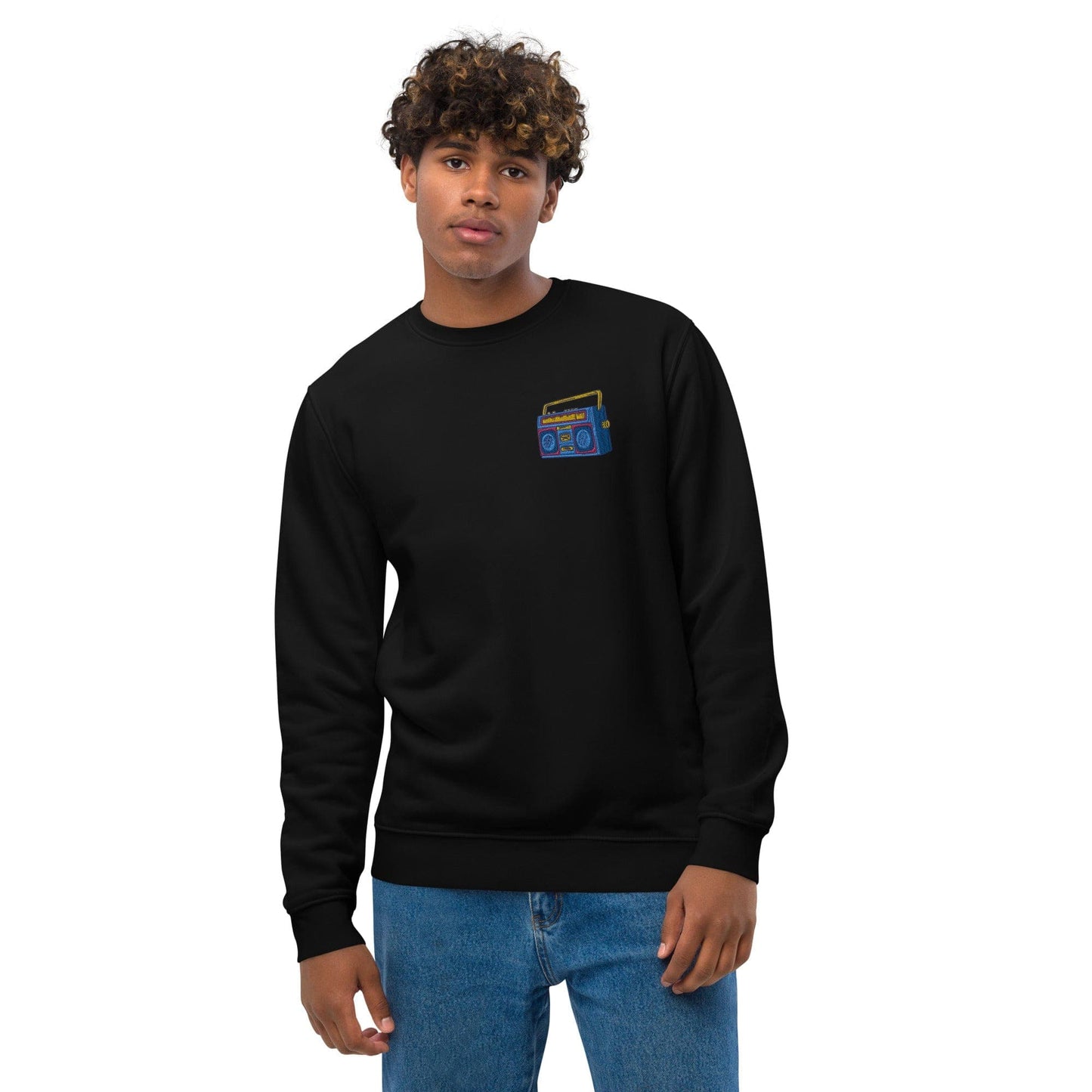 Local Summer Collective Black / S Boom Box Embroidered Unisex Eco Sweatshirt