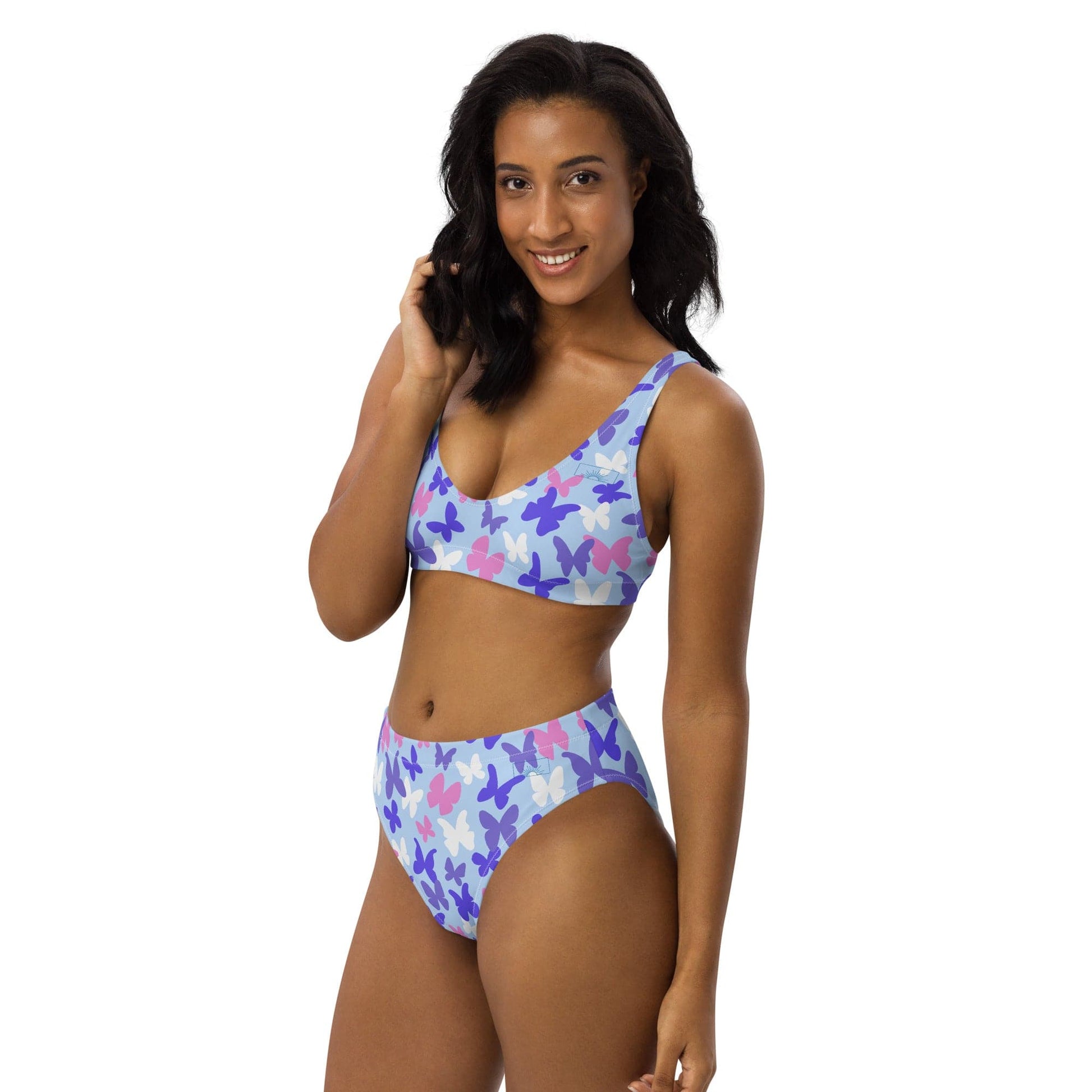 Local Summer Collective XS Butterfly Garden Recycled High-Waisted Bikini