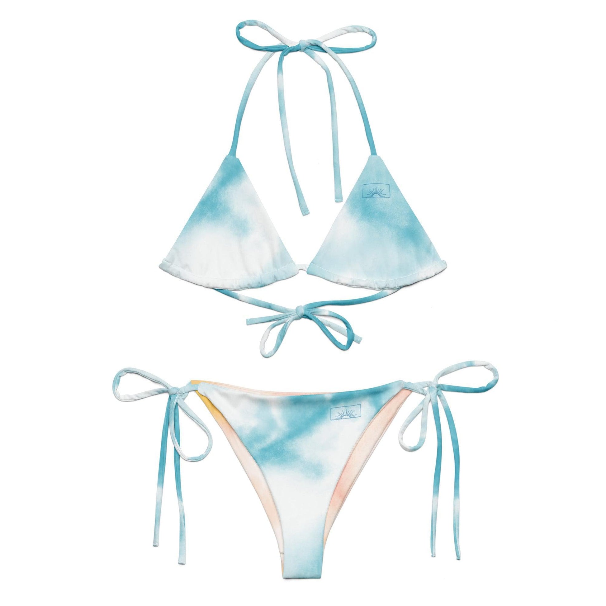 Local Summer Collective 2XS Head In The Clouds All-Over Print Recycled String Bikini