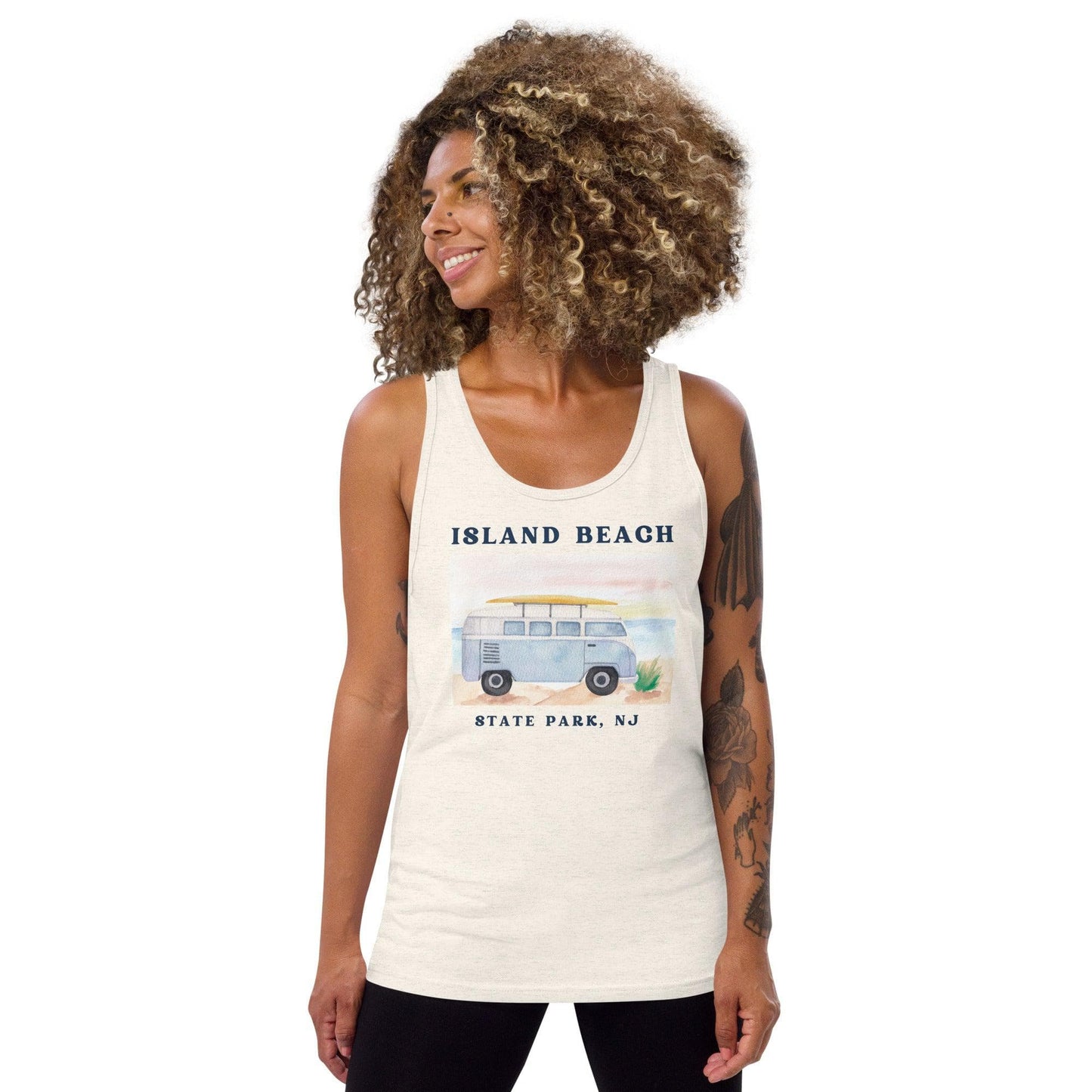 Local Summer Collective Oatmeal Triblend / XS Island Beach State Park (IYKYK) Unisex Tank Top