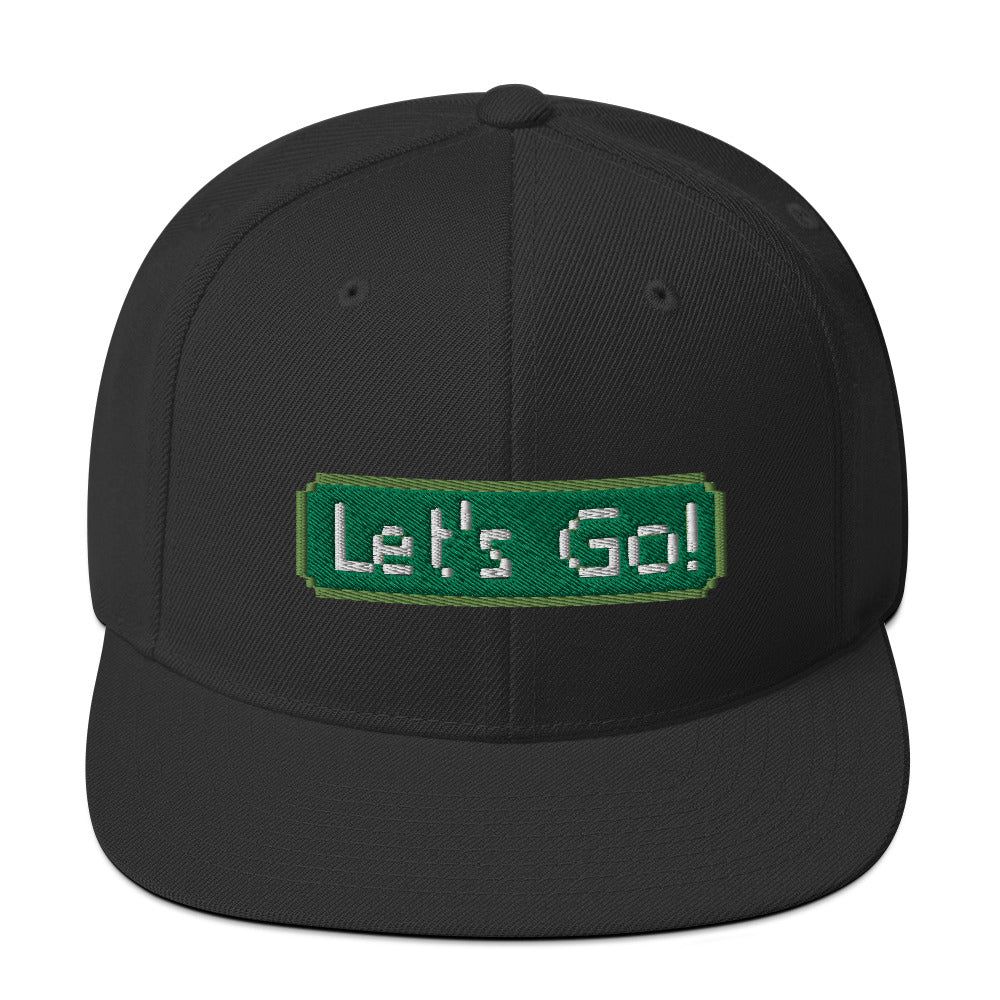 Local Summer Collective Black Let's Go Snapback Hat
