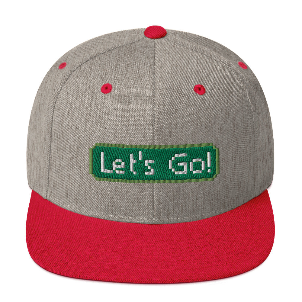 Local Summer Collective Heather Grey/ Red Let's Go Snapback Hat