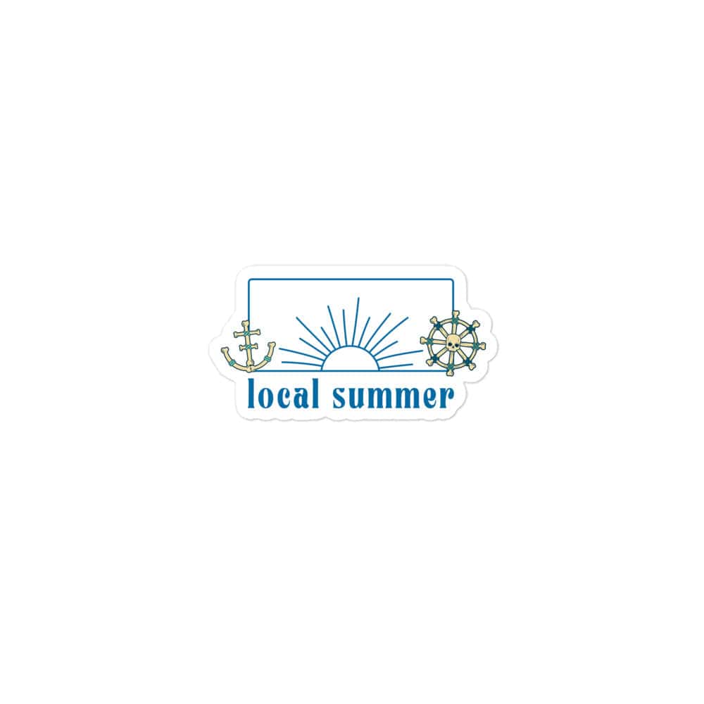 Local Summer Collective 3″×3″ Local Summer At The Helm Kiss-Cut Sticker