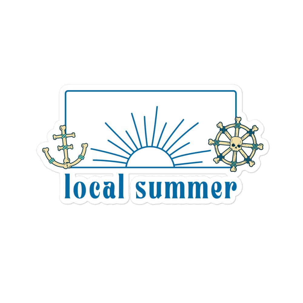 Local Summer Collective Local Summer At The Helm Kiss-Cut Sticker
