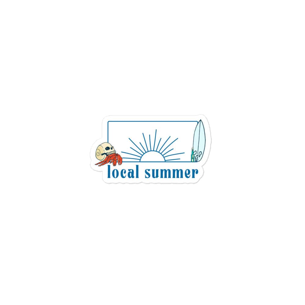 Local Summer Collective 3″×3″ Local Summer Hermit Crab Sticker