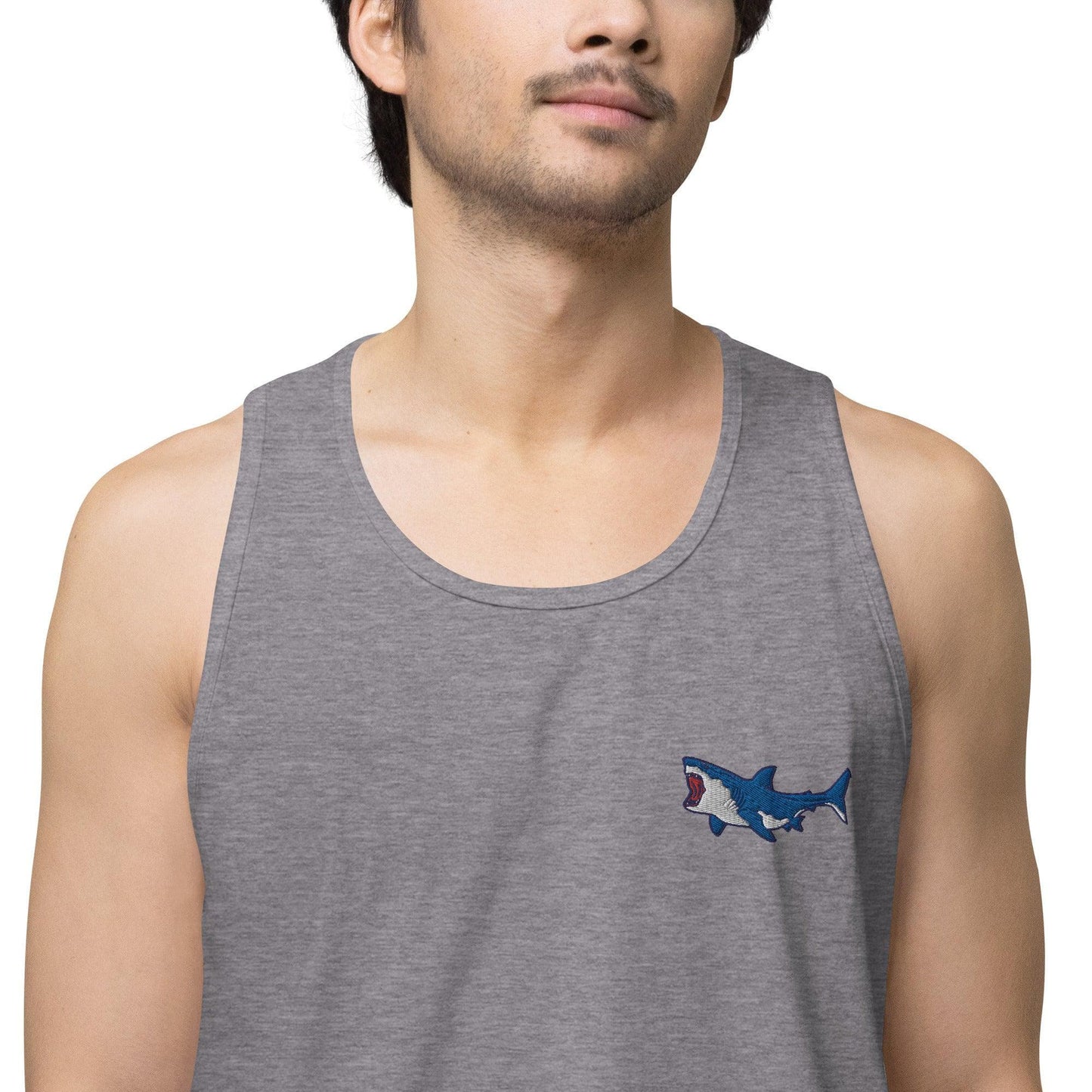 Local Summer Collective Athletic Heather / S Megalodon Cotton Tank