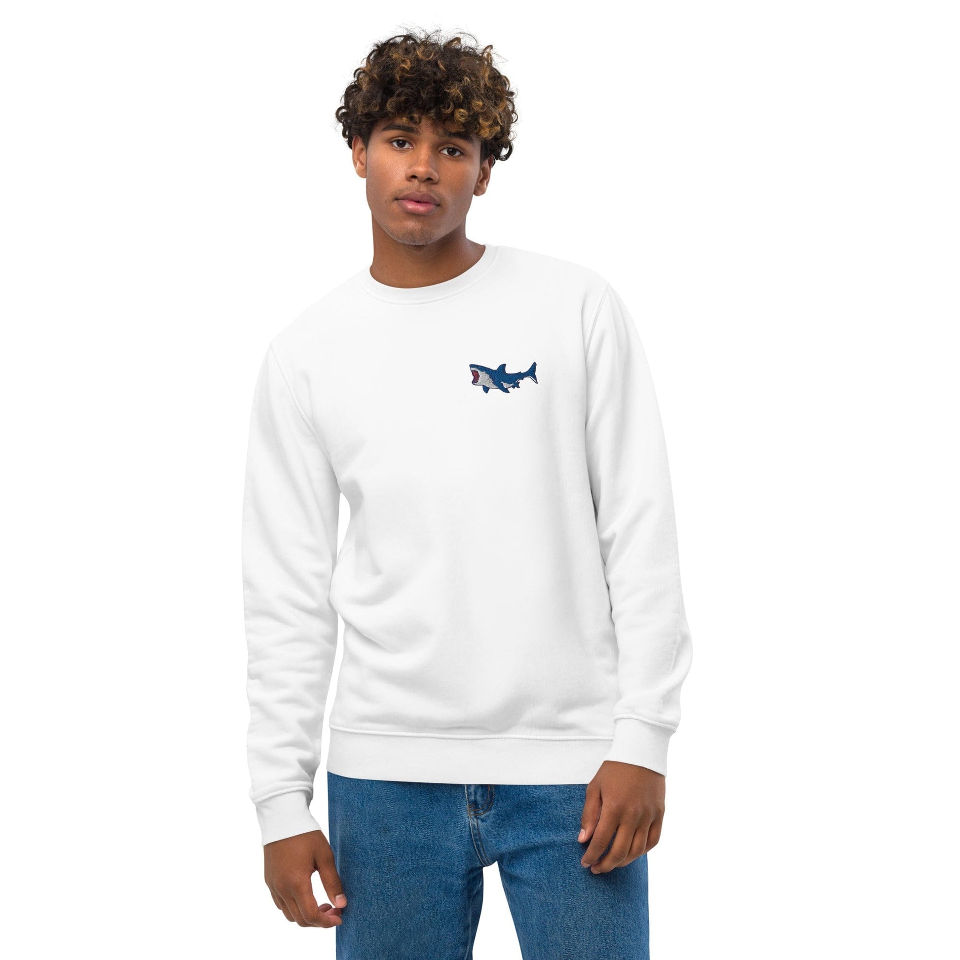 Local Summer Collective White / S Megalodon Embroidered Unisex Eco Sweatshirt copy