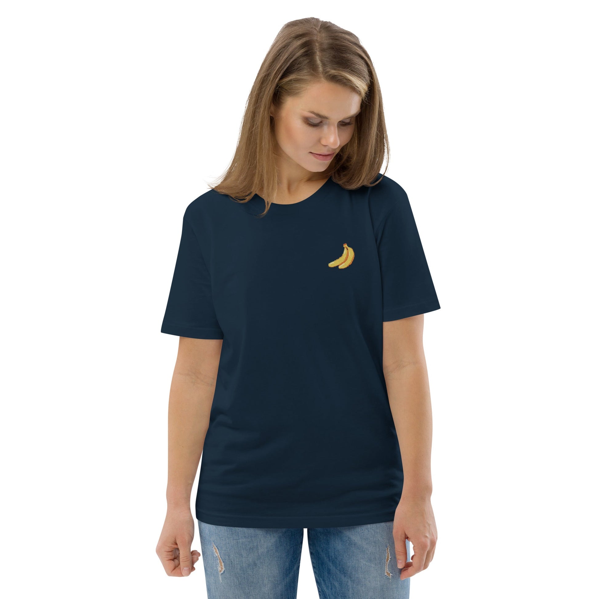 Local Summer Collective French Navy / S Nanners Embroidered Unisex Organic Cotton T-Shirt