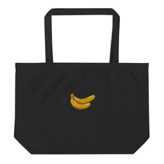 Local Summer Collective Black Nanners Large Organic Beach Tote