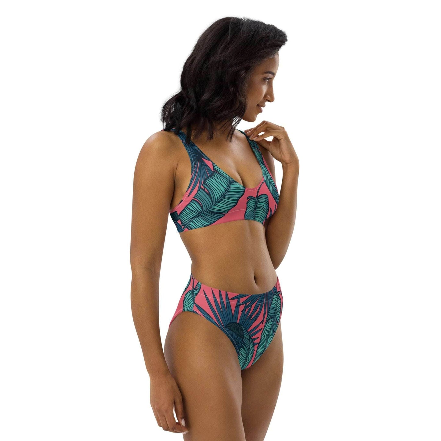 Local Summer Collective Neon Palms Recycled High-Waisted Bikini