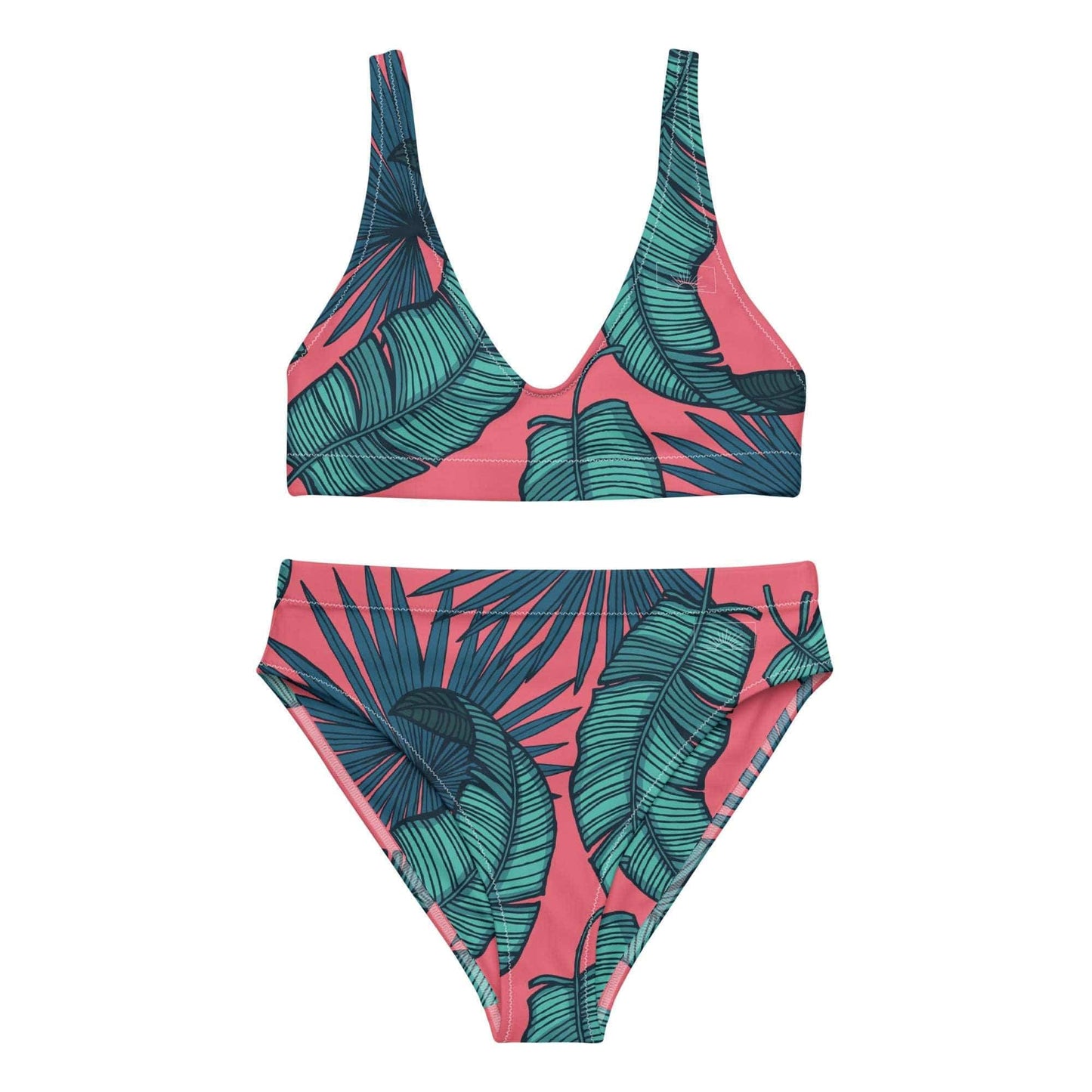 Local Summer Collective Neon Palms Recycled High-Waisted Bikini