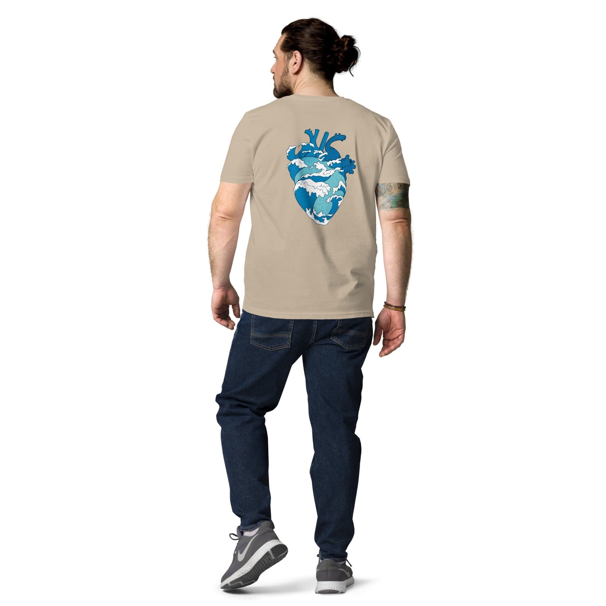 Local Summer Collective Desert Dust / S Ocean Heart Unisex Organic Cotton T-Shirt