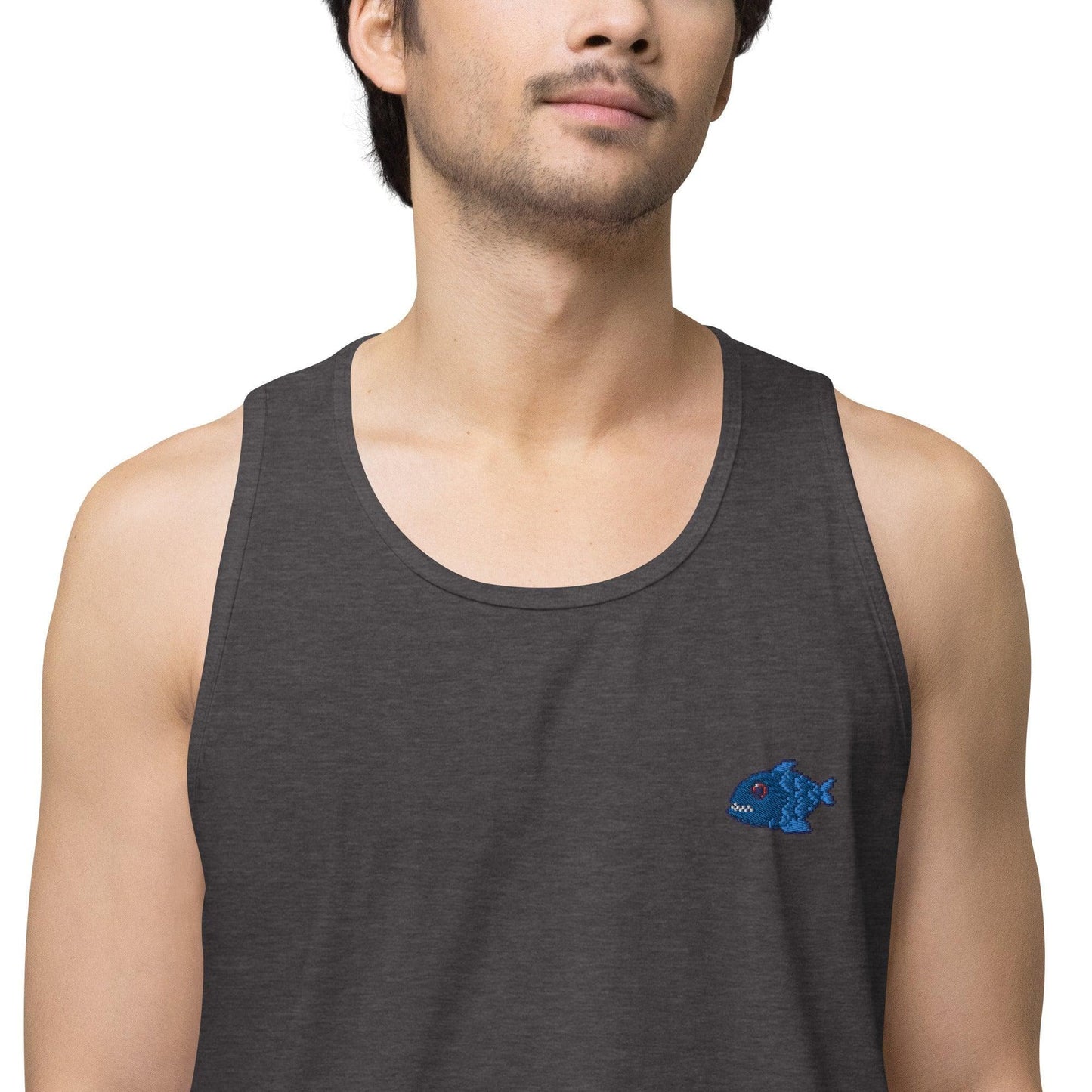 Local Summer Collective Charcoal Heather / S Piranha Cotton Tank
