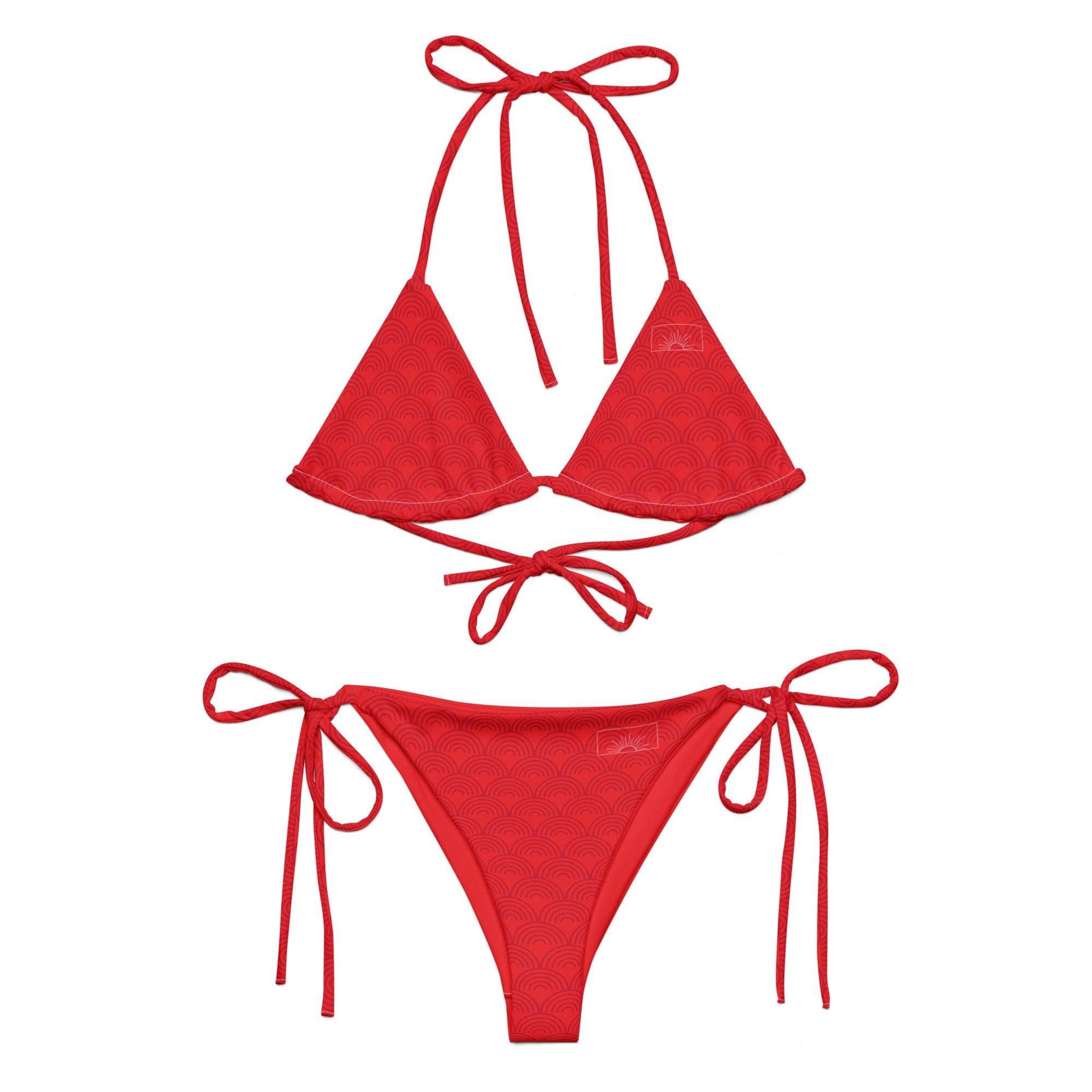 Local Summer Collective Red Mermaid Recycled String Bikini
