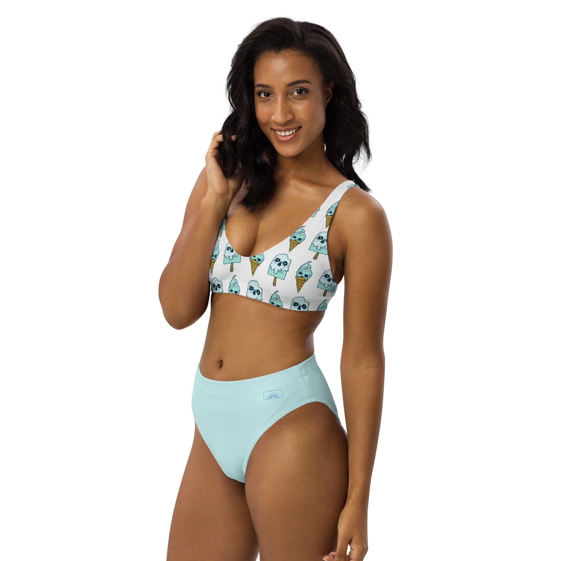 Local Summer Collective Scream for Ice Cream Recycled High-Waisted Bikini