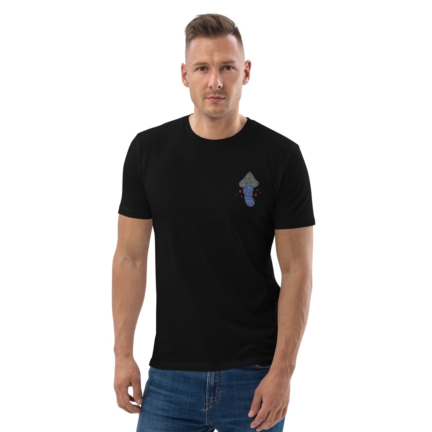 Local Summer Collective Black / S Shroomy Embroidered Unisex Organic Cotton T-Shirt