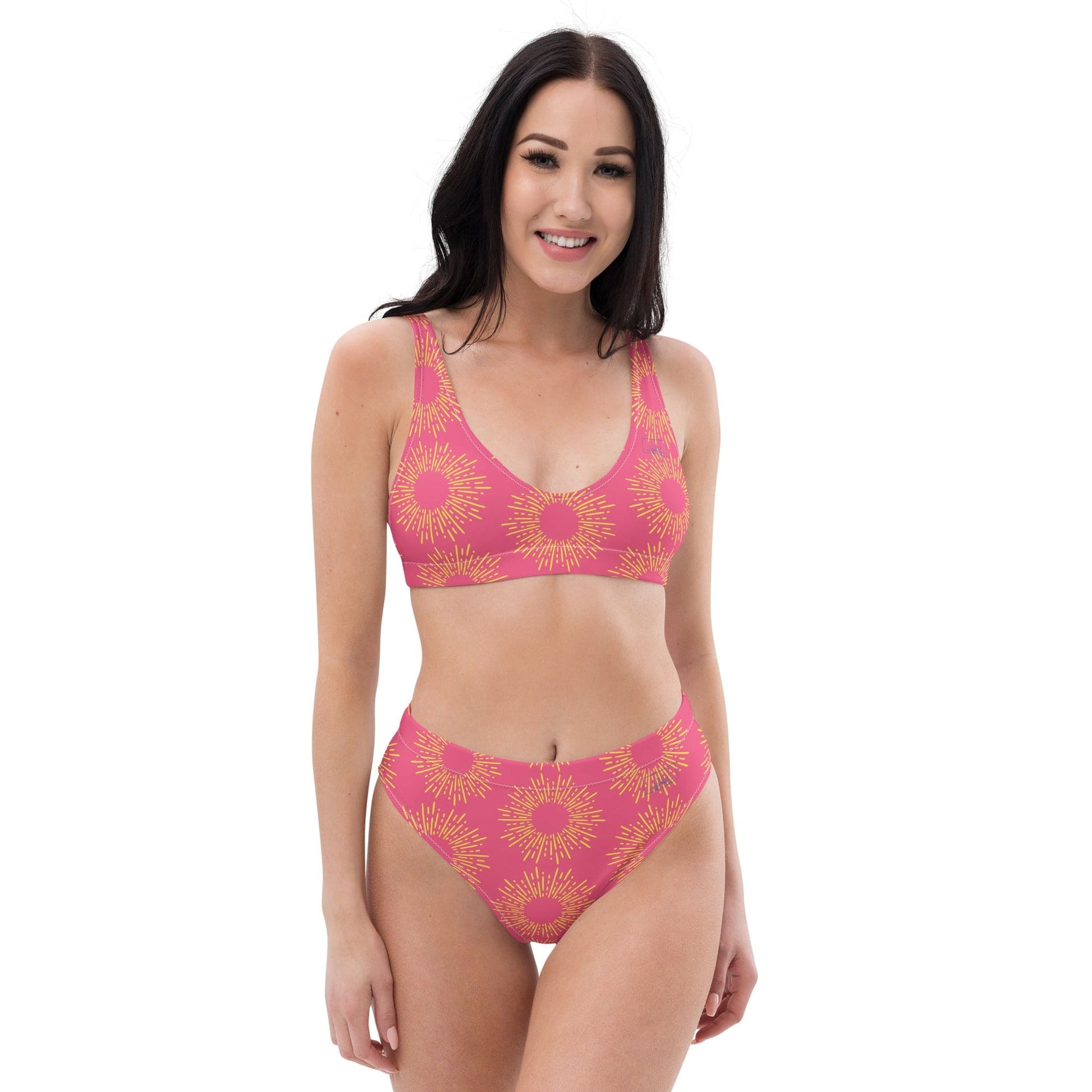 Local Summer Collective XS Strawberry Starburst Recycled High-Waisted Bikini