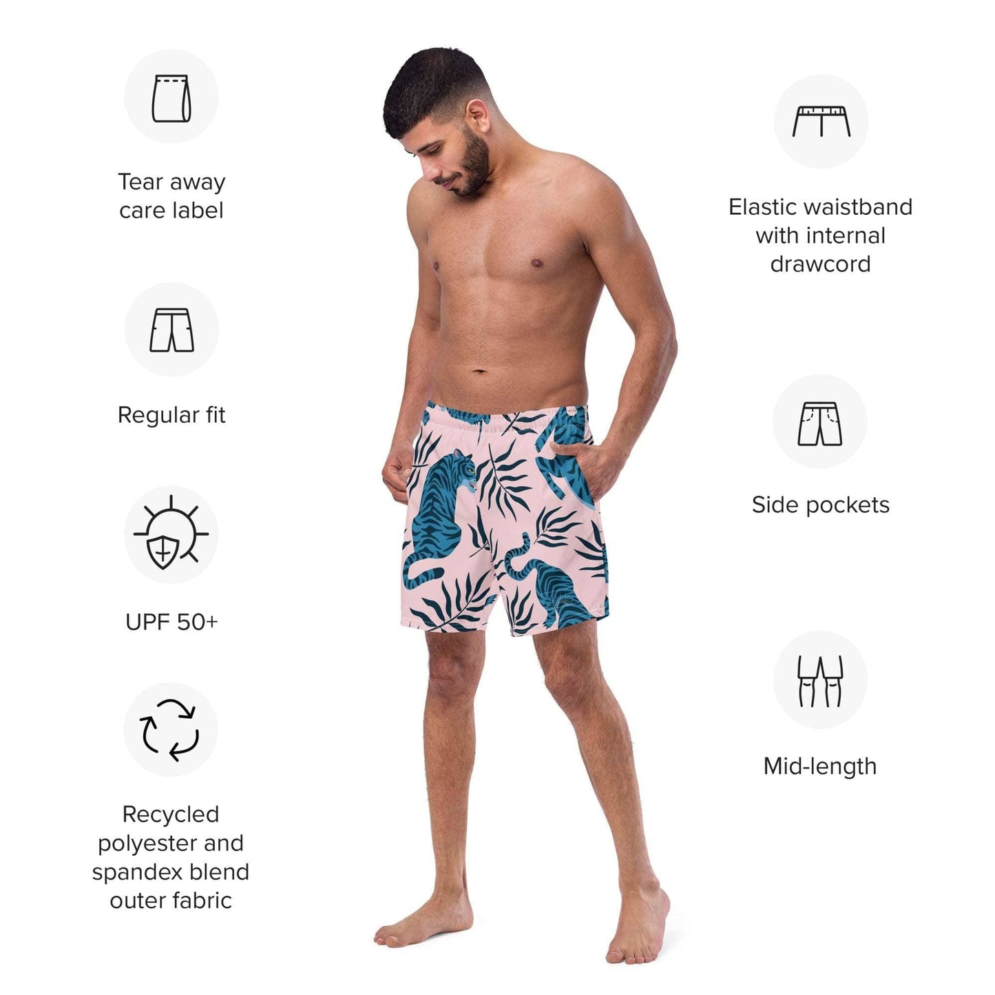 Local Summer Collective Tiger Style All-Over Print Recycled Boardshorts