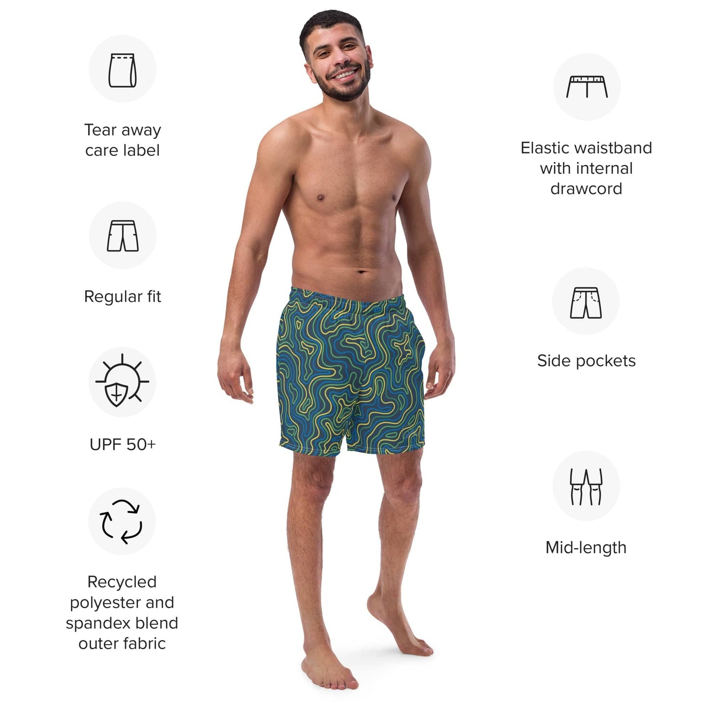 Local Summer Collective Trail Off All-Over Print Recycled Boardshorts