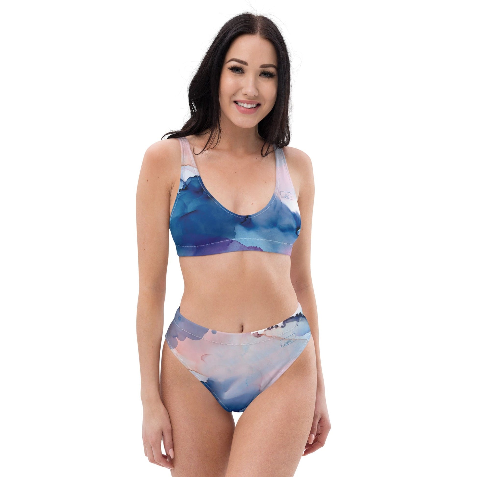 Local Summer Collective Watercolor Recycled High-Waisted Bikini