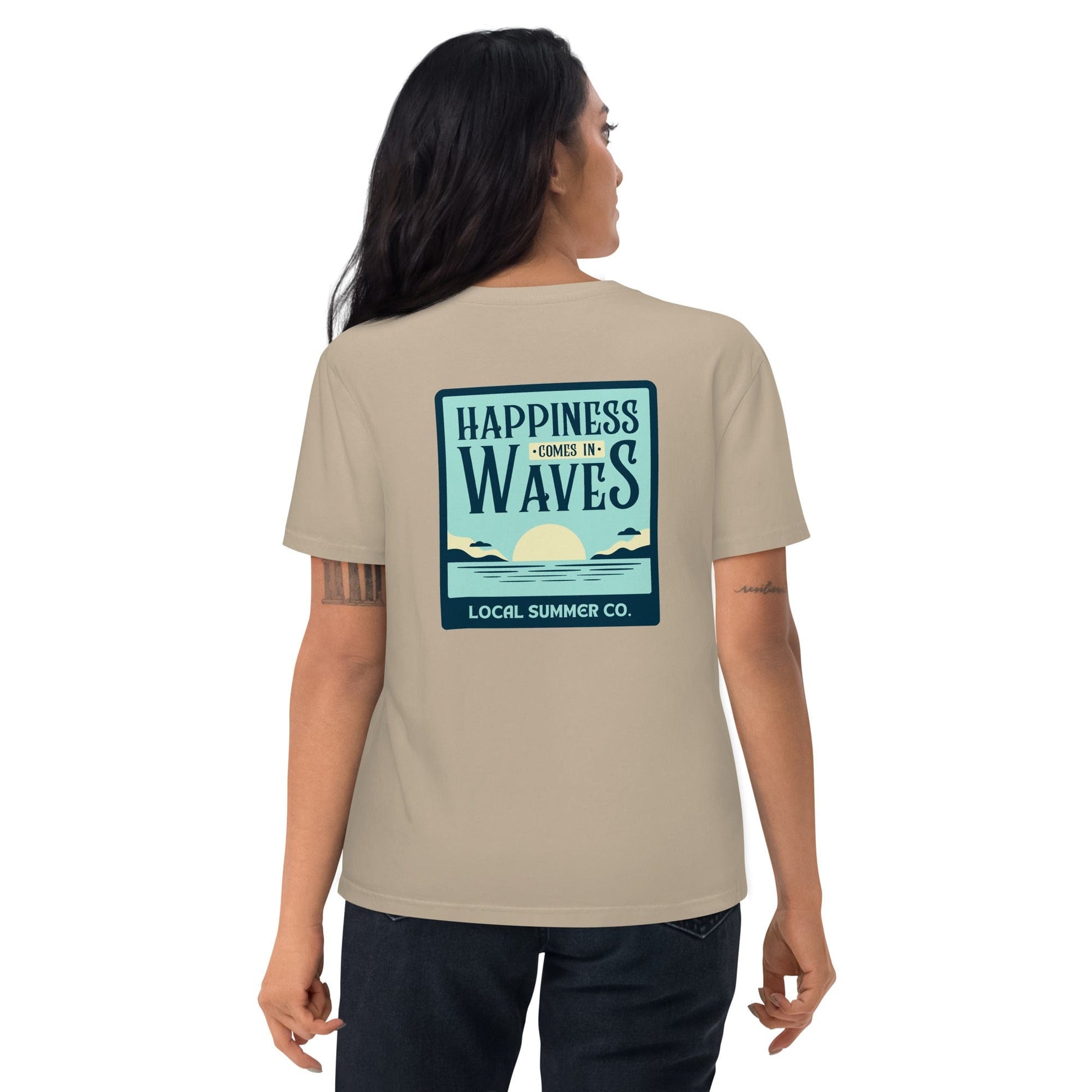 Local Summer Collective Desert Dust / S Waves Of Happiness Unisex Organic Cotton T-Shirt
