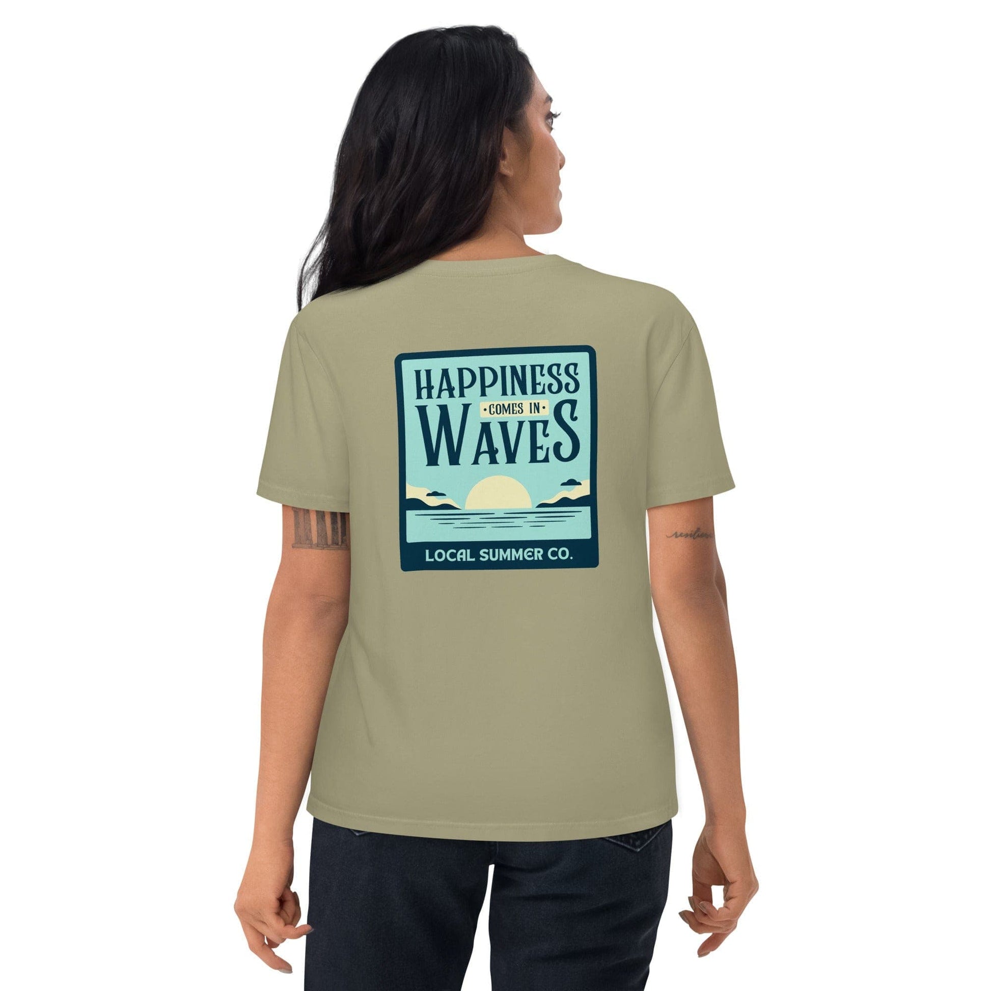 Local Summer Collective Sage / S Waves Of Happiness Unisex Organic Cotton T-Shirt