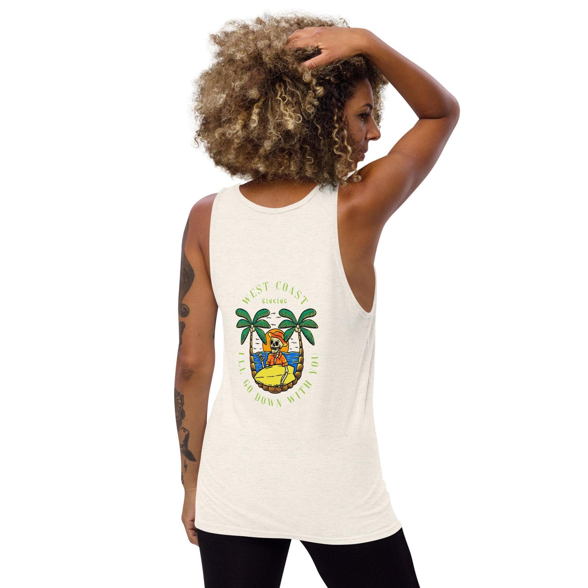Local Summer Collective Oatmeal Triblend / XS West Coast Sinking Unisex Tank Top