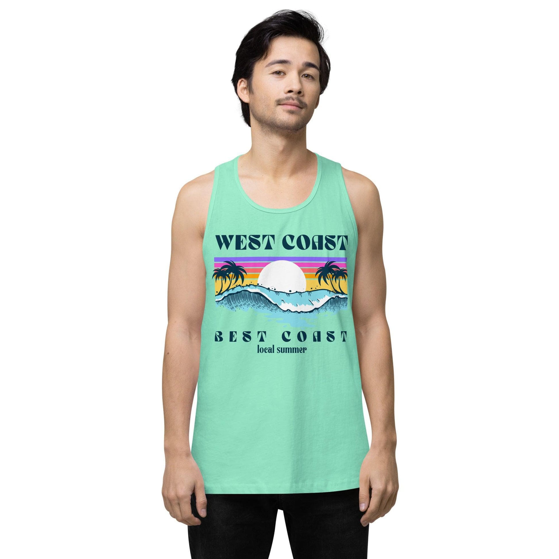 Local Summer Collective Mint / S West Coast Sunset Cotton Tank