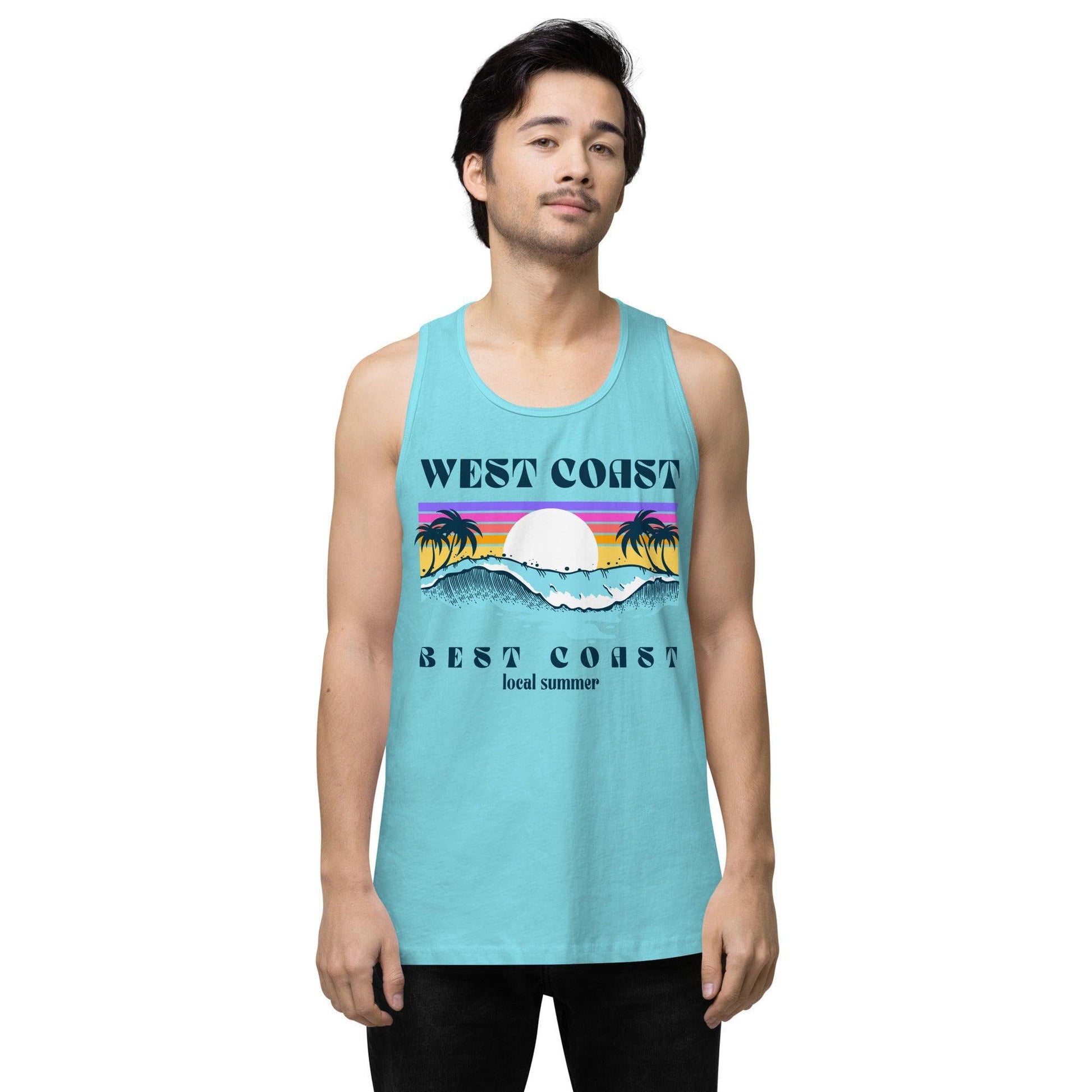 Local Summer Collective Pacific Blue / S West Coast Sunset Cotton Tank