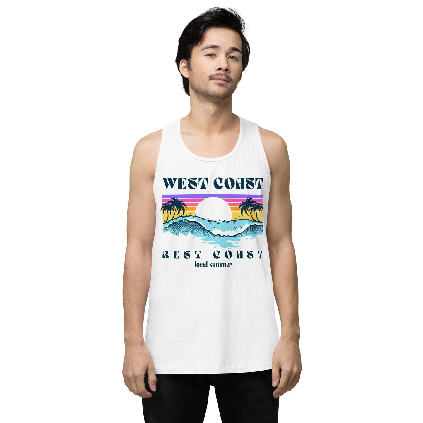 Local Summer Collective White / S West Coast Sunset Cotton Tank